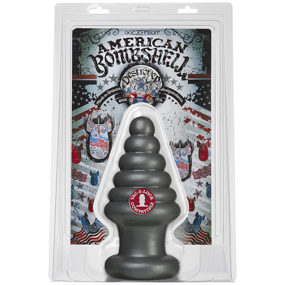 Анальна пробка для фістингу Doc Johnson American Bombshell Destroyer Gun Metal, діаметр 10,7 см sexstyle | Зображення 2