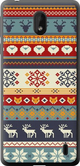 Чехол на Nokia 1 Plus Рождественский орнамент "3303u-1677-17620"