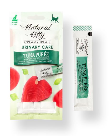 Лакомство дял котов с тунцом Natural Kitty Functional Creamy Treat Tuna Puree Urinary Care, 4 шт х 12 гр