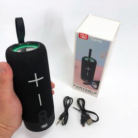 Портативная Bluetooth колонка TG619C FM-радио USB/TF с ремешком. RL-984 Цвет: черный