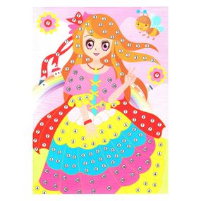 Детская мозаика по номерам "Принцесса" 13-126-2 разноцветные камушки