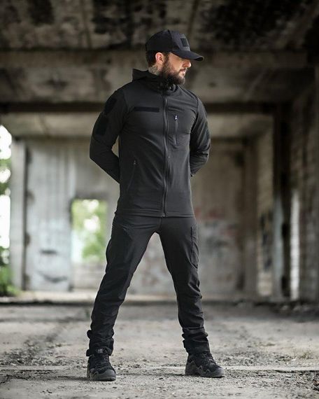 Еластичний тактичний костюм agony чорний НП4880 | Зображення 1