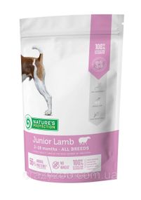 Сухий корм для цуценят всіх порід Nature's Protection Junior All Breeds Lamb з ягнятком 500 г