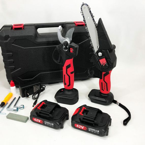 Акумуляторна батарея ні пили KRAFFTEC 2в1 36V 4АР, пила для різання деревини, Міні WL-160 ланцюгова пила | Зображення 1