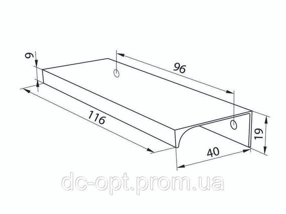 Ручка DV-002А/96 L-116 AL Алюміній ДС СтандартЛайн | Зображення 1