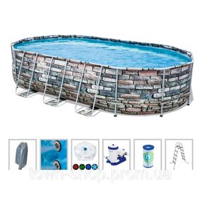 Бассейн каркасный Bestway 56719 (610-366-122см), 20241 л