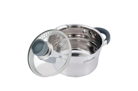 Кастрюля нержавеющая Maestro - 160 мм x 1,7 л с крышкой (MR-3507-16)