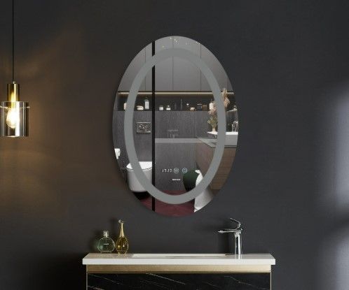 Дзеркало Mixxus PLAIN MV02-60x80 з LED Touch, Anti-fog, димером, регулюванням яскравості, годинником (MI6933) | Зображення 2