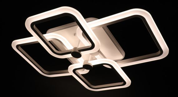 Люстра світлодіодна стельова LED світильник для квартири на стелю лед з пультом 25735 Білий 11х48х60 см. | Зображення 2