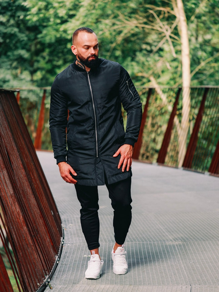 Бомбер Плащ чорний S | Зображення 9