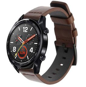 Шкіряний ремінець Primo Classic для годинника Huawei Watch GT 2 / GT Active 46mm - Coffee
