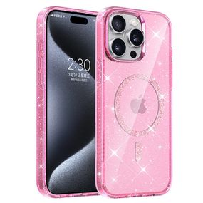 Чохол TPU Eclipse Sparkle (MagFit) для Apple iPhone 15 Pro Max (6.7") Pink