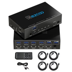 HDMI Switch 4 комп'ютер на 1 монітор USB 3.0 KVM 8K 4K 60Hz H EZ-SW41H21-KWMU3P