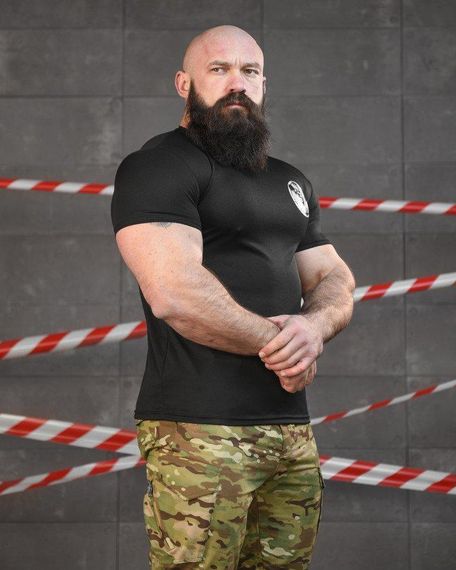 Тактична вологовідвідна футболка SABUR скелет чорна НП5206 | Зображення 2