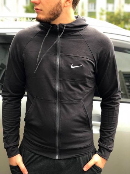 Зип худі у стилі Nike антрацит | Зображення 1