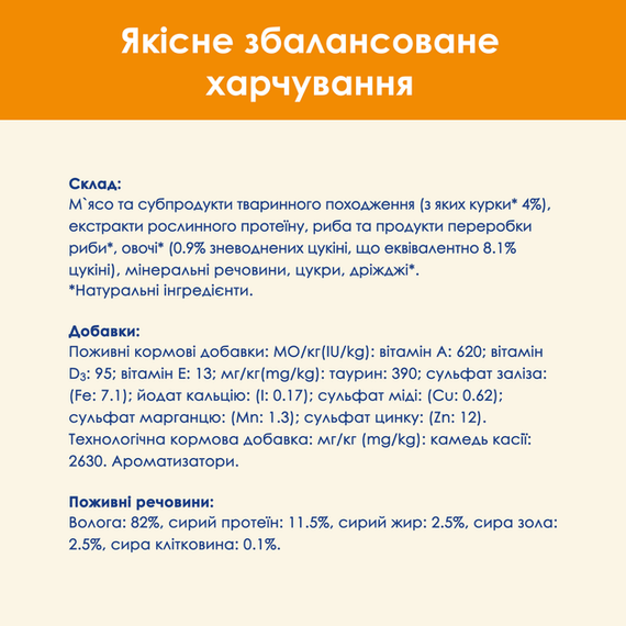 Вологий корм Purina CAT CHOW Adult для дорослих котів, курка та цукіні 85г | Зображення 7