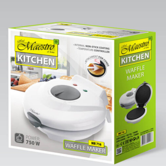Вафельниця 750W MR-716 Maestro | Зображення 3