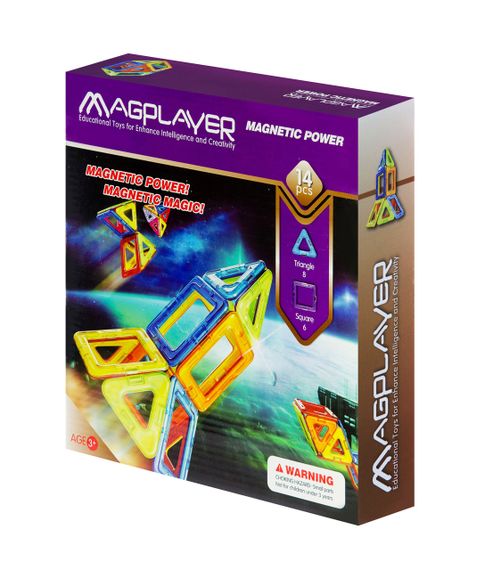 Конструктор Magplayer магнитный набор 14 эл. MPB-14 (MPB-14) | Зображення 1