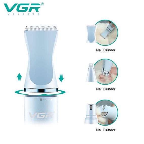 Электрическая машинка для стрижки животных с насадками, Триммер-машинка для животных CV-64 | Зображення 4