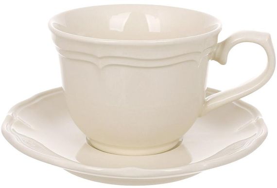 Набір 4 порцелянові чашки "Provence Beige" 250мл з блюдцями
