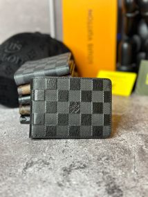 Кожанный кошелек Louis Vuitton Damier Infini черного цветаkk021
