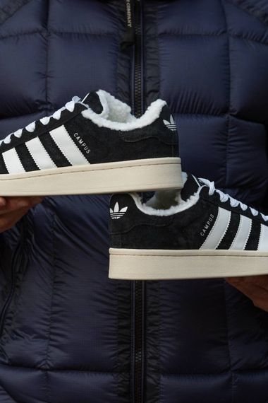 Зимові Adidas Campus Winter на хутрі  black\white | Зображення 3