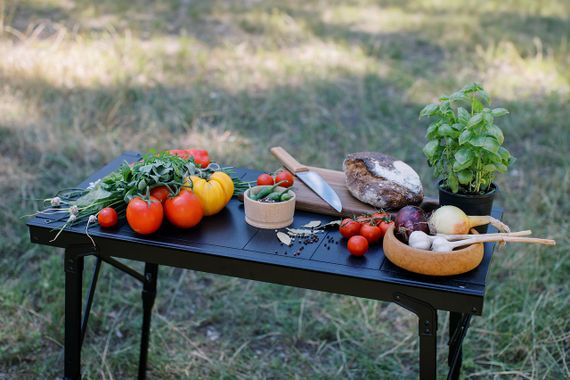 Стіл Tribe Camp Table Alu алюмінієвий чорний, Похідний стіл трайб для кемпінгу, Стіл регульований для риболовлі | Зображення 2