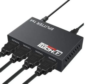 HDMI розгалужувач на 4 порти HDMI SPLITTER 1 in 4 / Чорний
