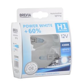 12010PWS BREVIA Автолампа H1 12V 55W P14,5s Power White +60% 4300K S2