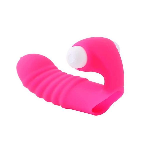 Вибратор на палец с язычком Фуксия | Зображення 2