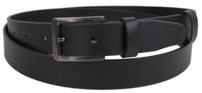 Длинный мужской кожаный ремень, батал для брюк Skipper черный