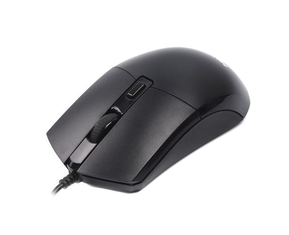 Миша дротова Mc-4B01, оптична, 4 кнопки, 2400 DPI, USB, чорна
