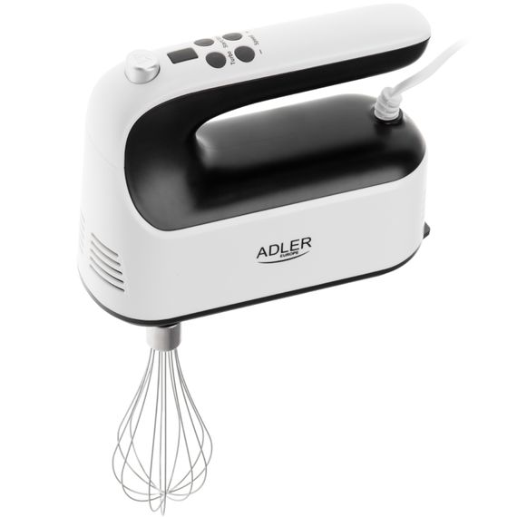 Міксер Adler AD 4229 ручний/ 600Вт/ 9 швидкостей/ Turbo/ контейнер для аксесуарів/ білий