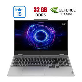 Ігровий ноутбук Lenovo LOQ 15IRX10 / 15.6" (1920x1080) IPS / Intel Core i5-13450HX (10 (16) ядер по 2.4 - 4.6 GHz) / 32 GB DDR5 / 512 GB SSD / nVidia GeForce RTX 5050, 8 GB GDDR7, 128-bit / WebCam б/в