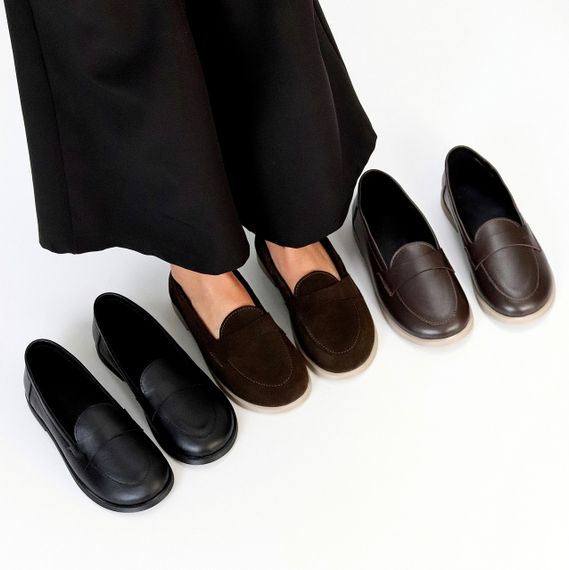 Класичні замшеві лофери гіркий колір Шоколад виробництво Україна | Зображення 9