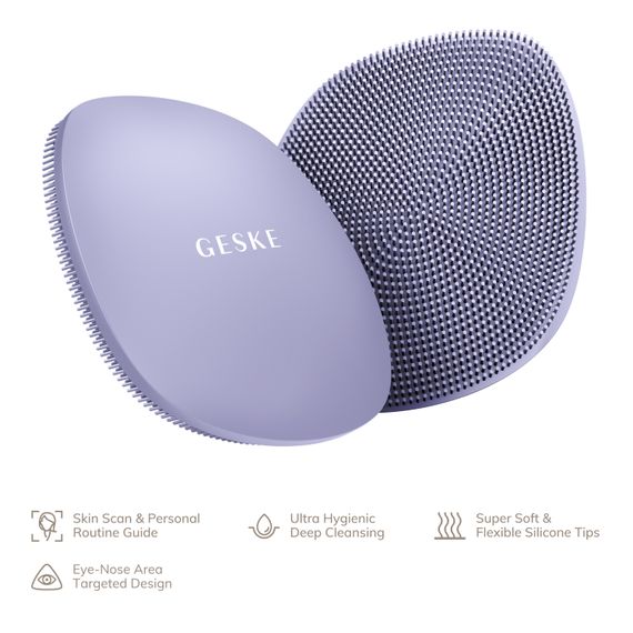Щітка для обличчя GESKE Facial Brush 4в1 purple | Зображення 1