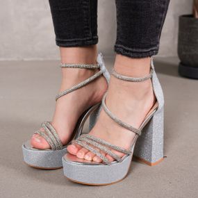 Женские босоножки Fashion Roxana 3964 38 размер 245 см Серебристый