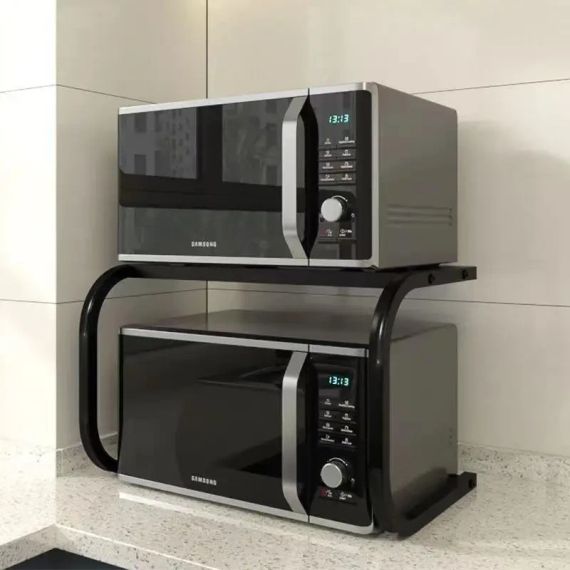 УЦЕНКА! Полка стеллаж для микроволновки Microwave rack AND 979 Черная (Корпус имеет дефект 3110) | Зображення 3
