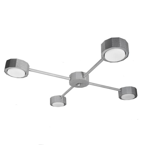 Люстра (світильник стельовий) Quant GX53 C4350 Муар, Срібло, Atmolight