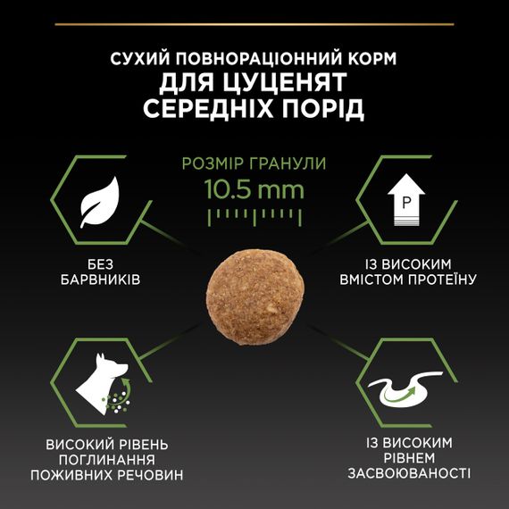 Сухой корм для щенков средних пород с курицей Purina Pro Plan Puppy Medium Healthy Start 3 кг | Зображення 6