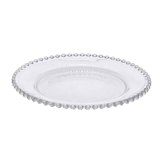 Тарілка десертна скляна Перлини 18,5 см HP-YH-65 | Зображення 4