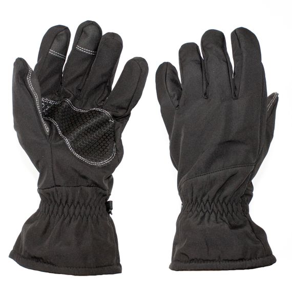 Рукавиці зимові тактичні UAD PERUN SoftShell 3 шари сенсорні Чорні M