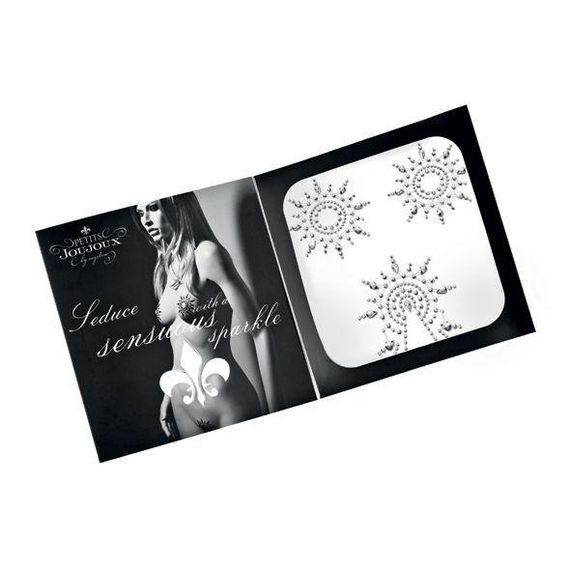Пестіс з кристалів Petits Joujoux Gloria set of 3 - Silver, прикраса на груди та вульву, One size | Зображення 2