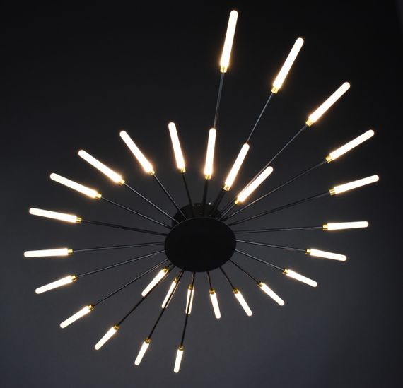 Люстра світлодіодна стельова LED світильник для квартири на стелю лед 27938 Чорний 8х72х100 см. | Зображення 1