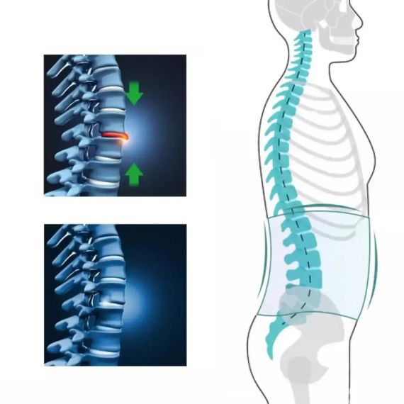 Пояс для спини при фізичних навантаженнях на липучках / Пояс на поперек / Ортопедичний пояс для попереку | Зображення 3