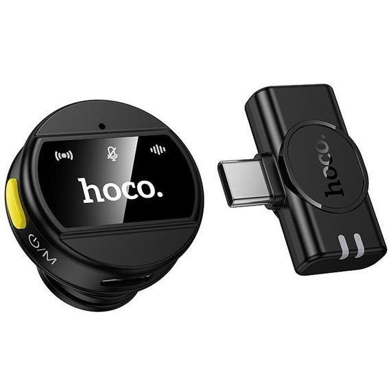 Петличный беспроводной микрофон Hoco L21 Charm Type-C Black | Зображення 2