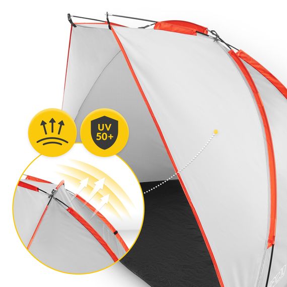 Намет пляжний 4FIZJO 200 x 115 см Grey (P-5905973401449) | Зображення 4