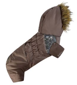 Зимовий комбінезон для дівчаток хутро шоколад AD-35