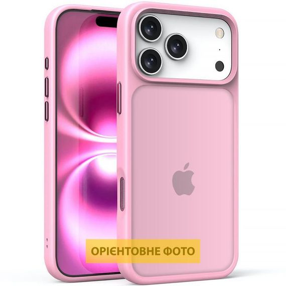 TPU+PC чохол Metal Buttons для Apple iPhone 17 (6.3") Рожевий / Pink
