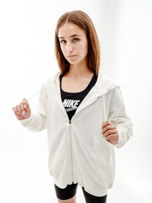 Толстовка Nike W NSW JRSY OS FZ HOODIE